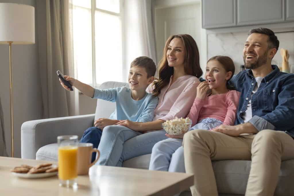 family enjoying cool air conditioning
